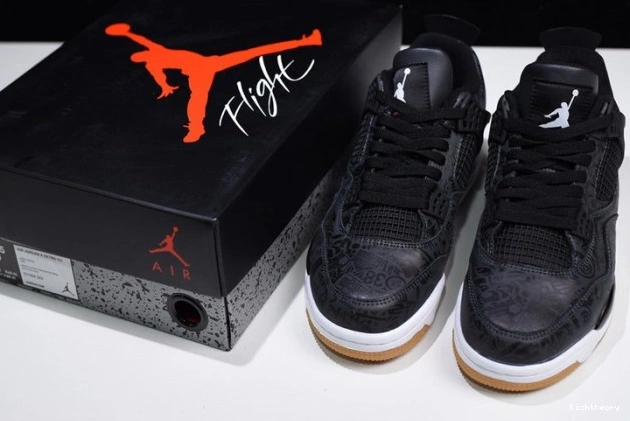 Kick Theory Retro Black Air 4 CI1184-001 Jordan Laser 0712